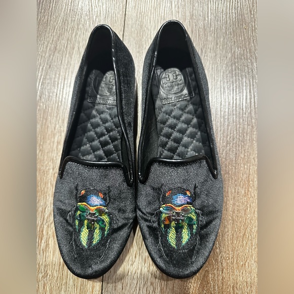 Tory Burch Easton Bee velvet loafers - Picture 4 of 6